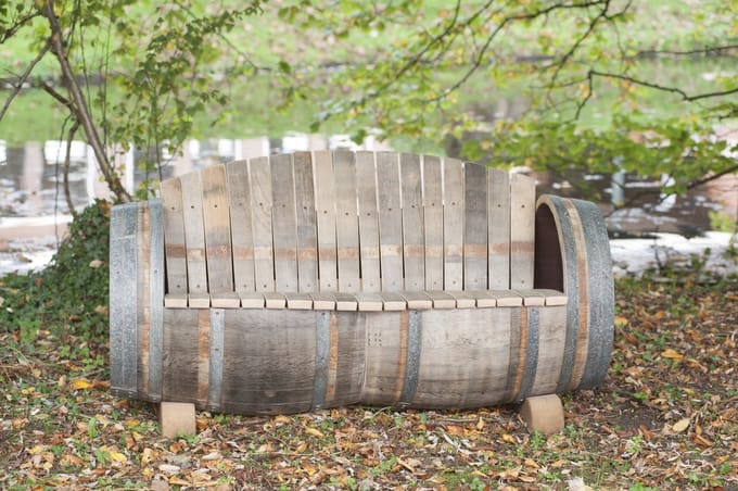 Wijnvat Bank "Brandy" 225l., geborsteld