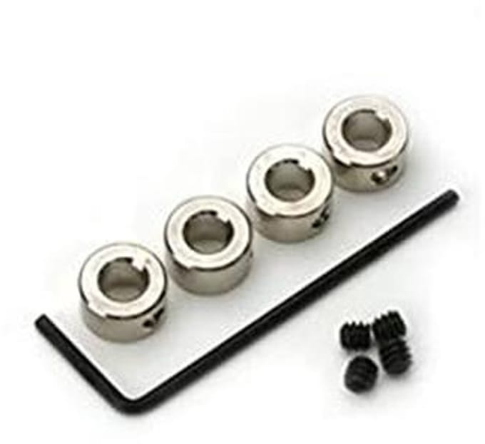 Plated Brass Dura-Collars 4.7mm - 12 Stuks