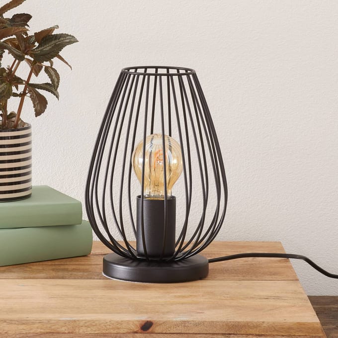 EGLO Newtown Tafellamp - E27 - Ø 23 cm - Zwart
