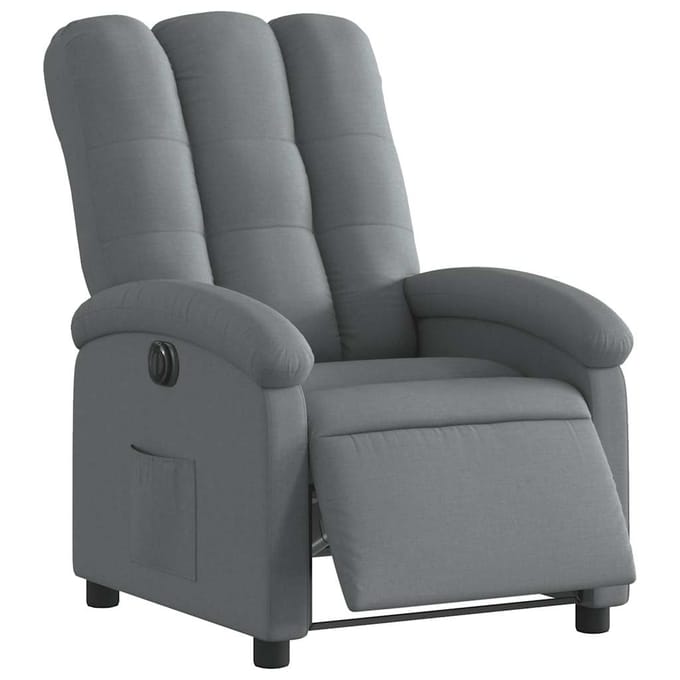 vidaXL - Fauteuil - elektrisch - verstelbaar - stof - donkergrijs