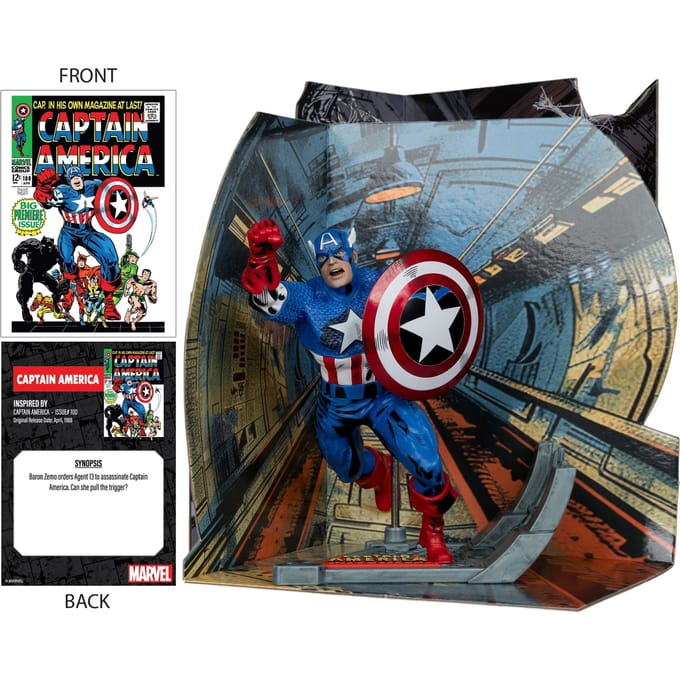 McFarlane Toys Marvel Collection PVC Statue 1/10 Captain America (Captain America #100) 12 cm Beeld