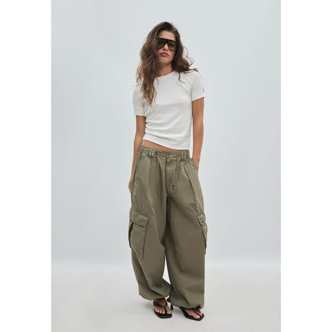 Stradivarius Basic T-shirt met korte mouw  Wit S