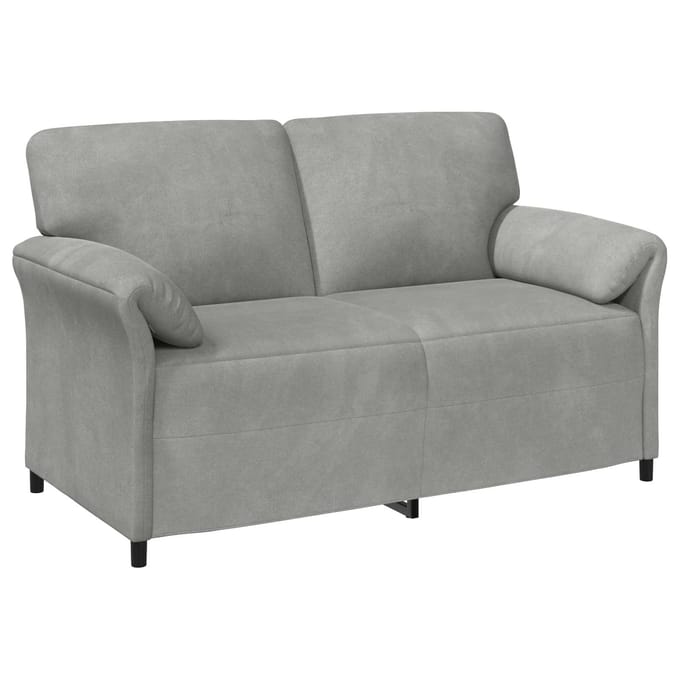 vidaXL - 2-Zits - Sofa - Lichtgrijs - 158 - x - 83 - x - 95 - cm - Fluweel