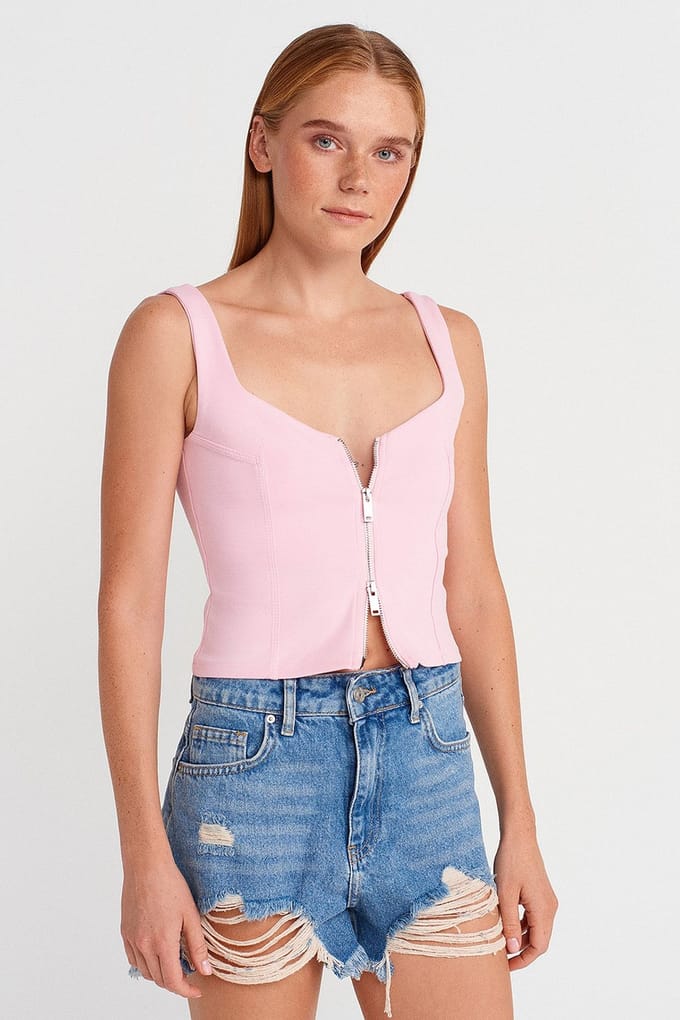 Mouwloze Vierkante Halter Crop Top