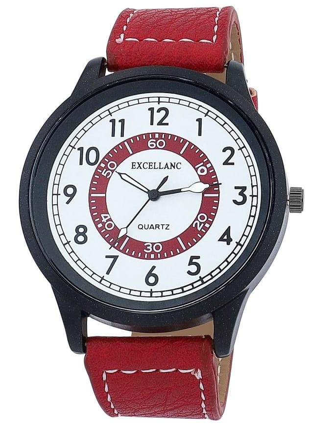 EXCELLANC Herenhorloge imitatieleer Mineralglas