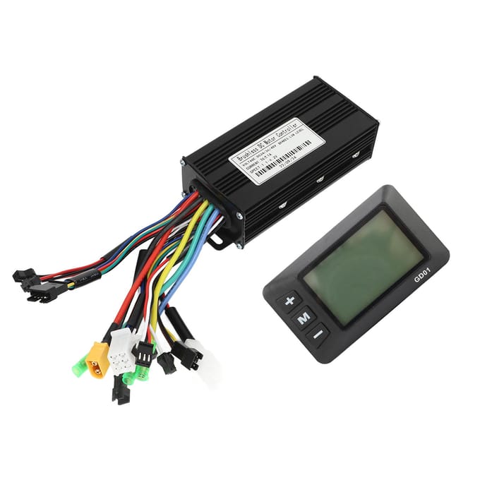 Kit de conversion de vélo électrique 24 V 36 V 48 V 500 W-750 W 26 A Contrôleur 3 modes Kit d'affichage LCD GD01 pour black