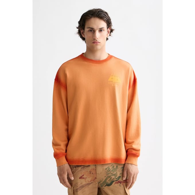 Scotch & Soda Wash/ Gd Artwork Sweatshirt Rust Taglia: M | Maglioni Outlet | Uomo | Marrone