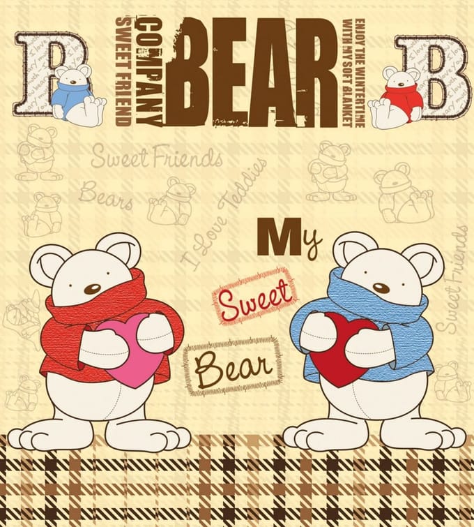 Fotobehang - Teddy Bear 225x250cm - Vliesbehang