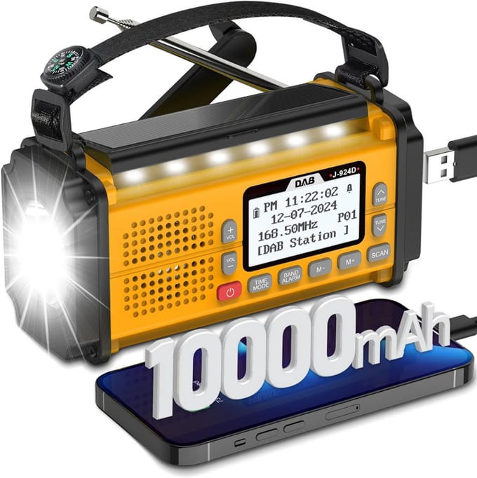 Bouwradio met Accu - Noodradio - DAB
