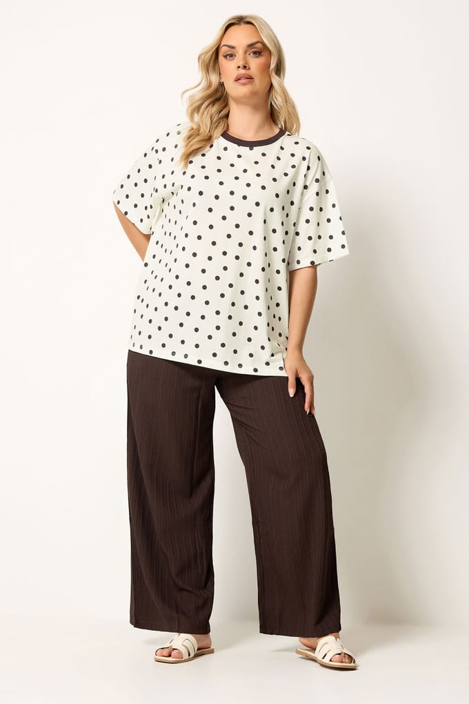 Yours Wit Oversized Tshirt Met Stippen Size 42