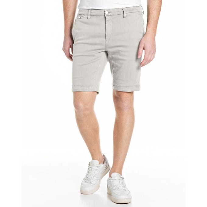 Replay Replay Hyperflex Jeans Short Benni Regular Fit Ivory  34