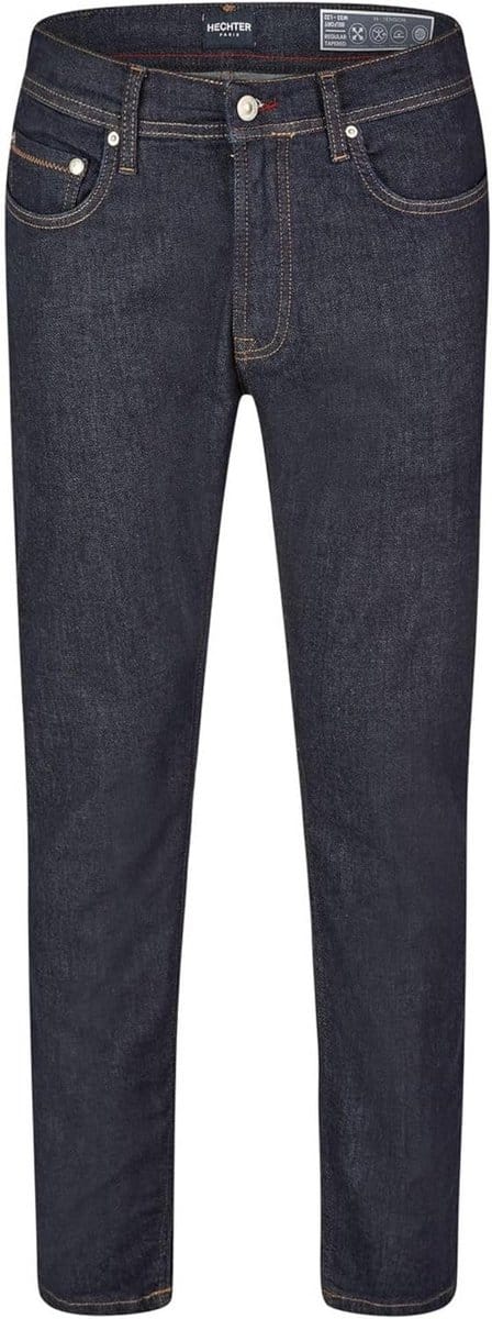Heren Jeans Regular Tapered met Riem Lus en Stretch voor Comfort