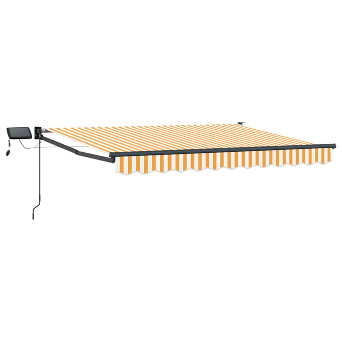 vidaXL - Handbediende - luifel - met - LED's - 3,5 - x - 2,5 - m