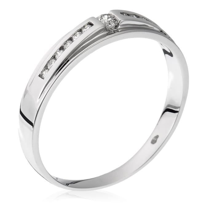 Orphelia RD-3371/56 - Ring - 18 Karaat Witgoud / Diamant 0.19 ct
