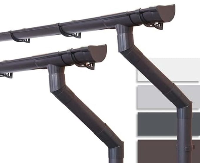Halfronde dakgotenset voor tuinhuis 100mm 2 x 3m Donkerbruin