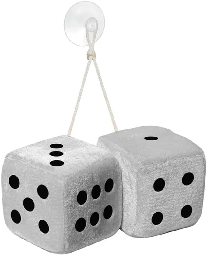 Set van 2 Grote Microvezel Dobbels - 10x10cm - Wit - Tuning Accessoire