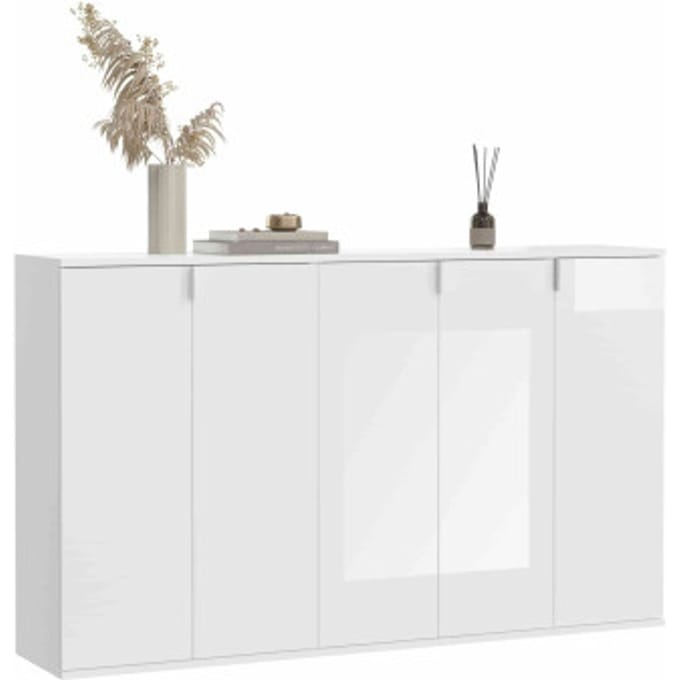 ProjektX ladekast 5 deuren wit - 163cm x 97cm x 34cm
