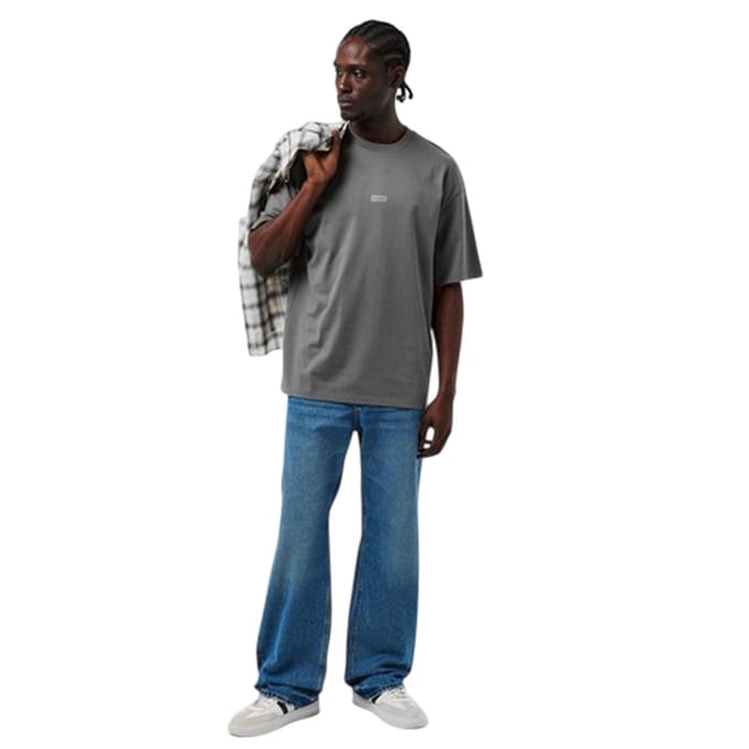 Hugo Heren-T-shirt met opdruk op de rug: MCMXCIII (Medium Grijs)