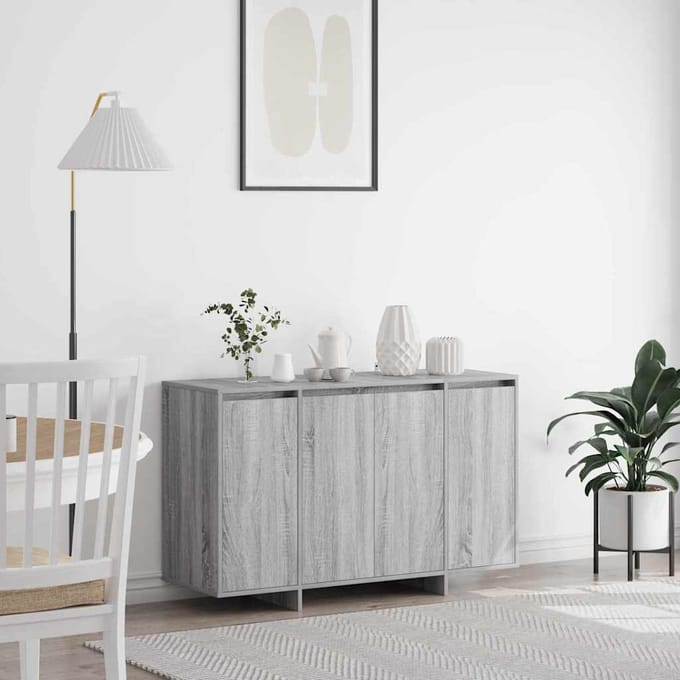 vidaXL - Dressoir - Grijs - Sonoma - 120 - x - 41 - x - 75 - cm - Bewerkt - hout
