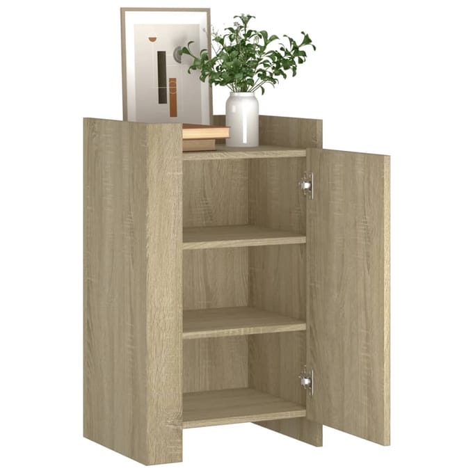 vidaXL - Dressoir - 45x35x75 - cm - bewerkt - hout - sonoma - eikenkleurig
