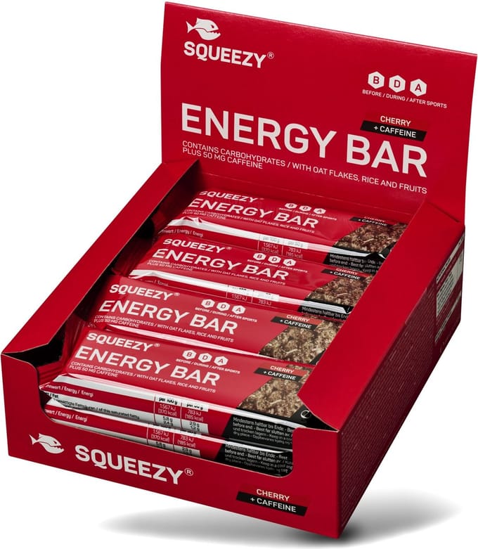 Squeezy Energie Bar 12x50g Cherry Cafeïne