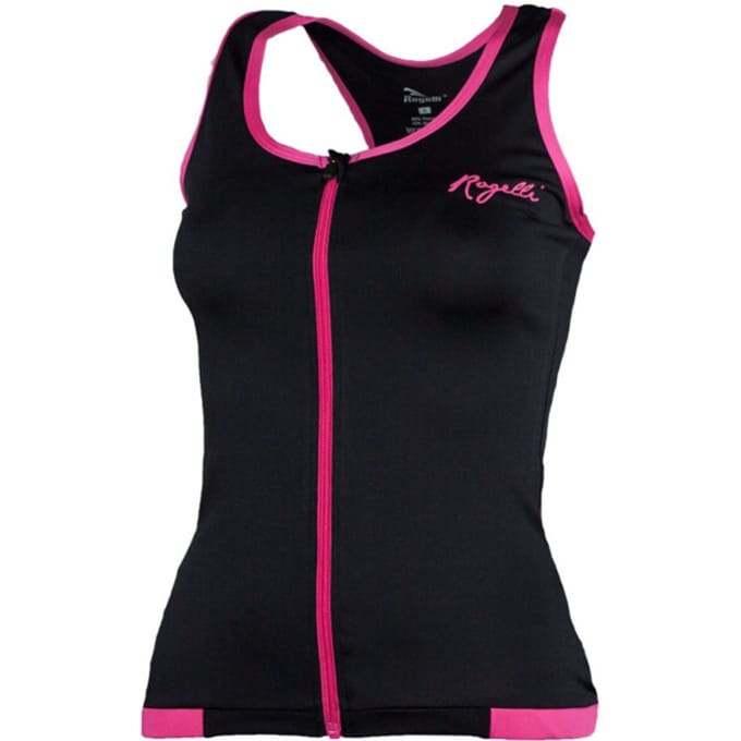Rogelli Abbey Dames Fietstop - Mouwloos - Zwart/Roze