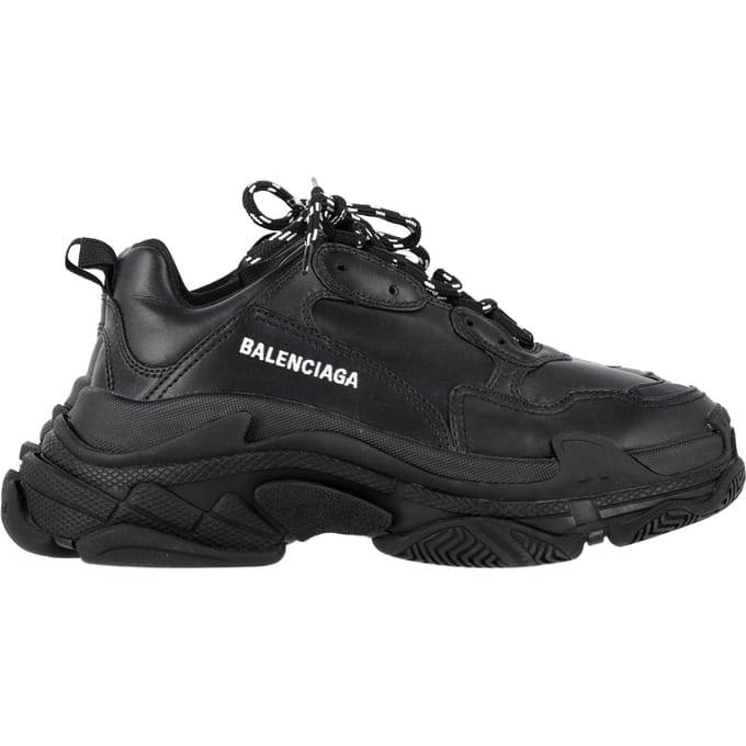 Balenciaga Triple S Sneakers in Zwart Polyester