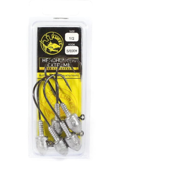 Tackle Tactics TT Head Hunter Extreme Jig Head 1/2 oz 5/0 XH 5/pack (1340) yellow