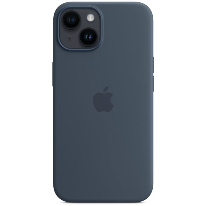 Silicone Backcover MagSafe voor de Apple iPhone 14 - Storm Blue