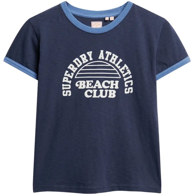 Superdry - Athletic Essentials Beach T-shirt met print - Dames - T-shirts