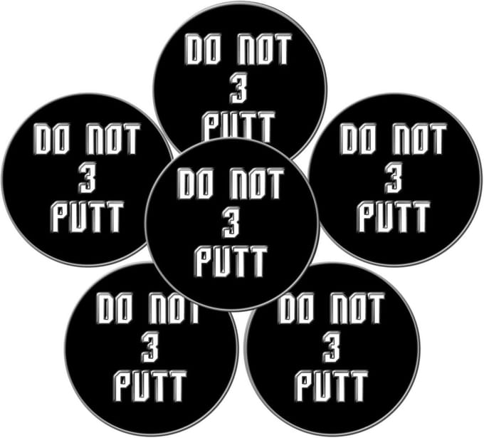 Set van 6 Golfbal Markers met Magnetische Cap en Divot Tool