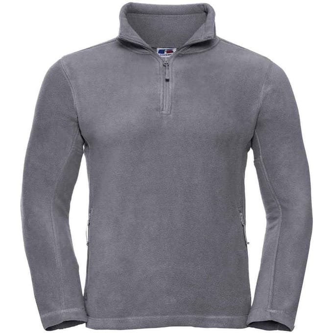 Russell Heren Ritssluiting Outdoor Fleece Top (Konvooi Grijs)