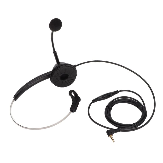 H360-3.5VA Enkelzijdige Headset Zwart Ruisonderdrukking Volumeaanpassing Bedrade Mono Headset voor