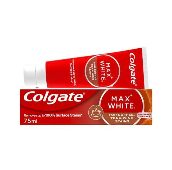 Colgate Toothpaste Max White Tea, Coffee &amp; Wine Stains 75 ml