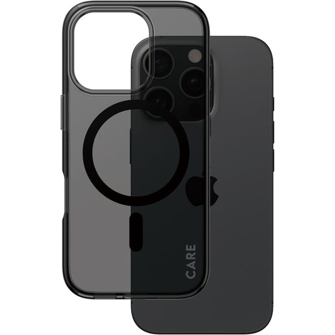 CARE by PanzerGlass Smokey Urban Combat Case MagSafe voor de Apple iPhone 16 Pro - Smokey