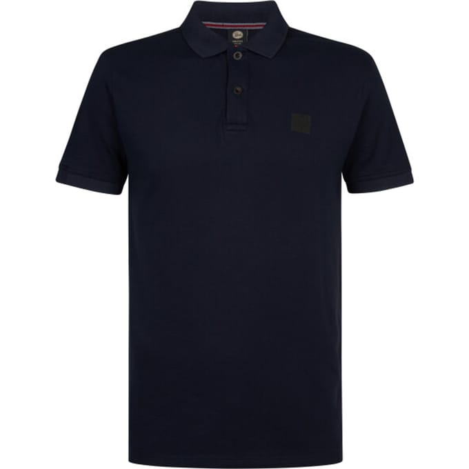 Petrol Industries - Heren Polo met korte mouwen SolNaciente - Blauw - Maat M