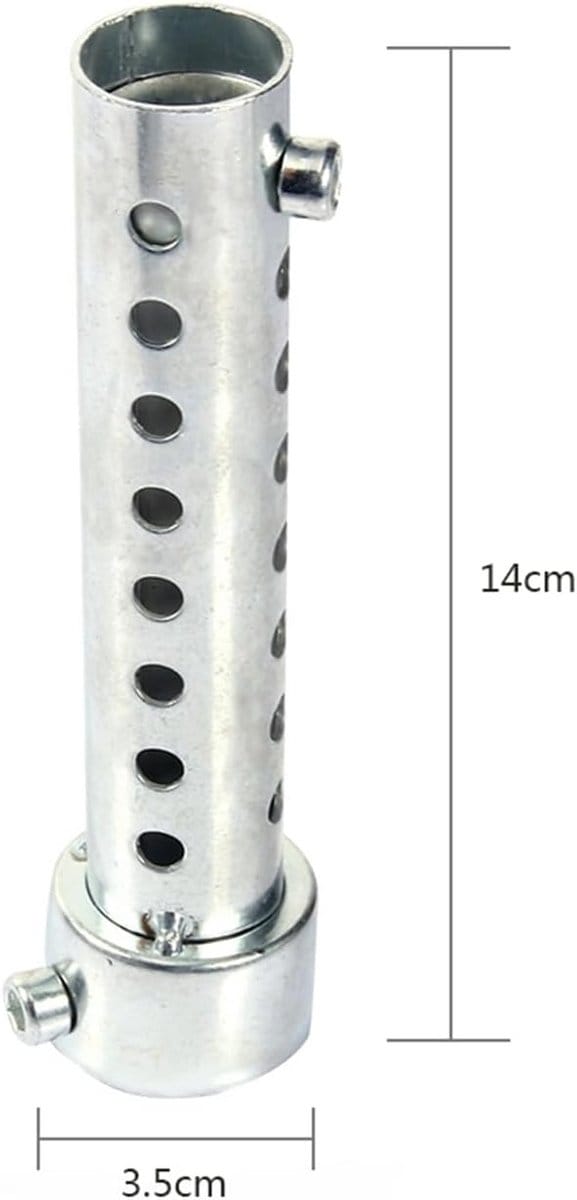 Motorgeluiddemper - Uitlaatdemper DB Killer - Geluid Verminderen - Universeel Verstelbaar - 42 mm - Zilver
