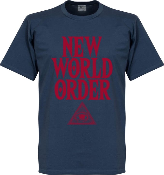New World Order T-Shirt - Jeans Blauw - M