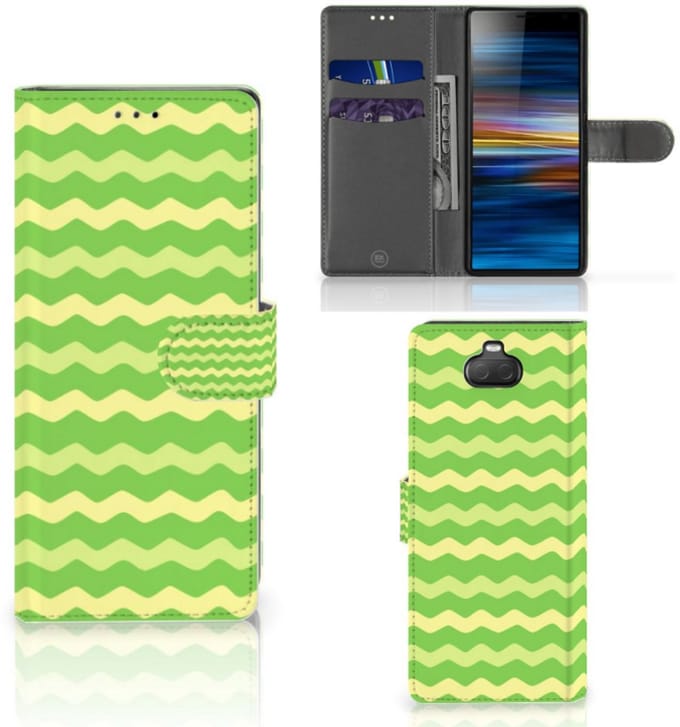 Sony Xperia 10 Telefoon Hoesje Waves Green