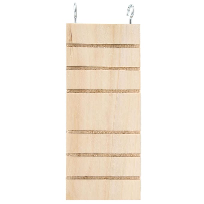 Huisdier Houten Ladder Hamster Vogel Standaard Platform Speelgoed Rustbord Zitstokken Kooi beige