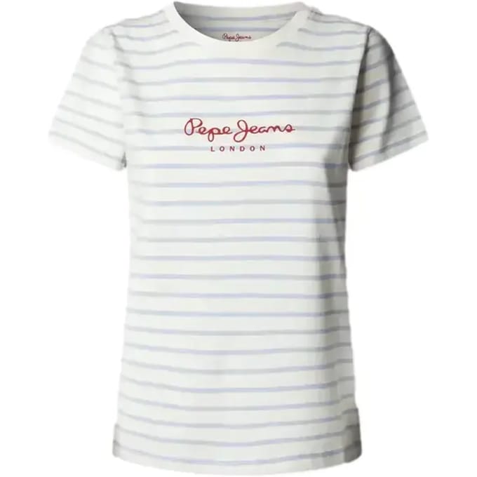 Pepe Jeans Mae Striped T-shirt Met Korte Mouwen Wit M Vrouw