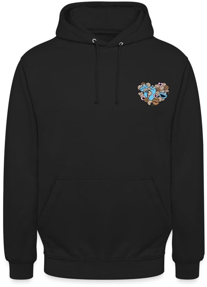 Sesamstraat Koekiemonster Hart Hoodie Unisex
