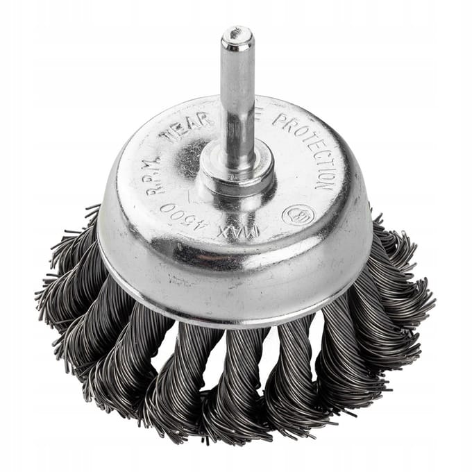 GRAPHITE Staal Draadborstel 75mm 6mm Schroefdraad