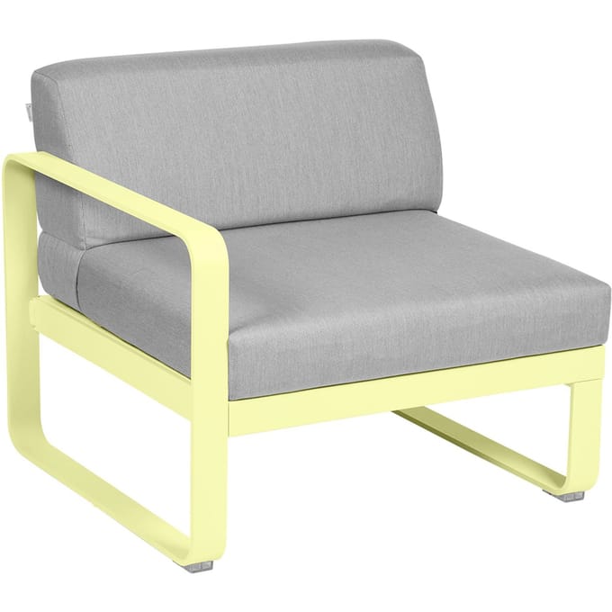 Fermob BELLEVIE Fauteuil Module links - A6 citroensorbet - 79 Flanelgrijs
