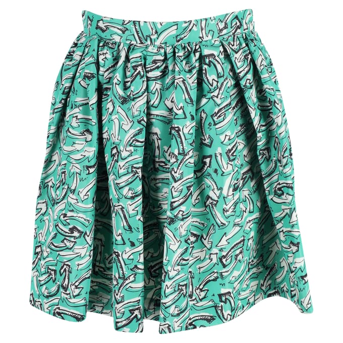Miu Miu minirokje met pijlprint in veelkleurige nylon