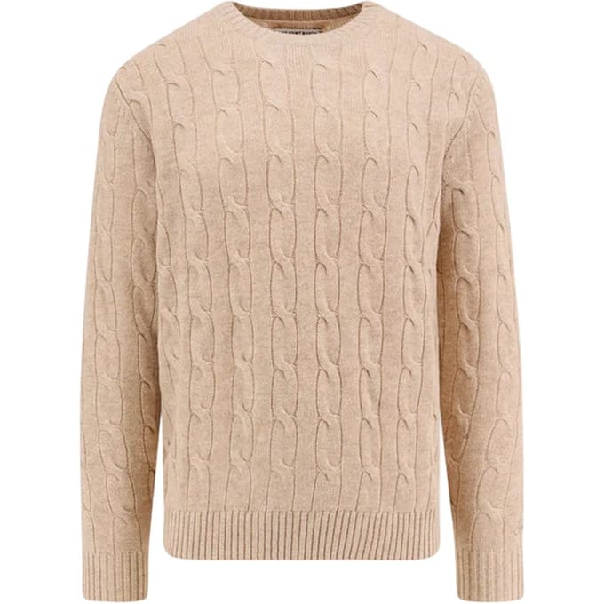 hoodie man mc2 saint barth - regent vlecht wol 11 beige - beige
