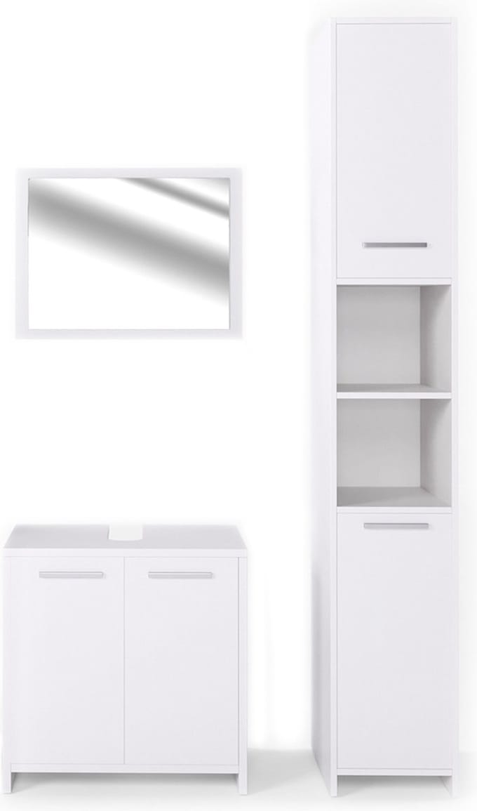 Vicco Badkamermeubel set Kiko, Wit, 3-delig
