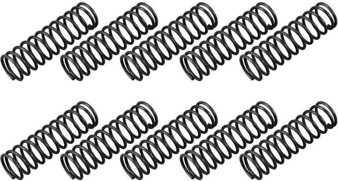 Compressie veer 12 mm buitendiameter - 10 stuks - Draad Dia 1,2 mm - Lange 40 mm