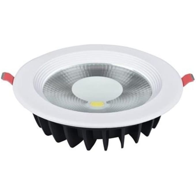 LED Downlight - Inbouw Rond 15W - Helder/Koud Wit 6400K - Mat Wit Aluminium - Ø170mm