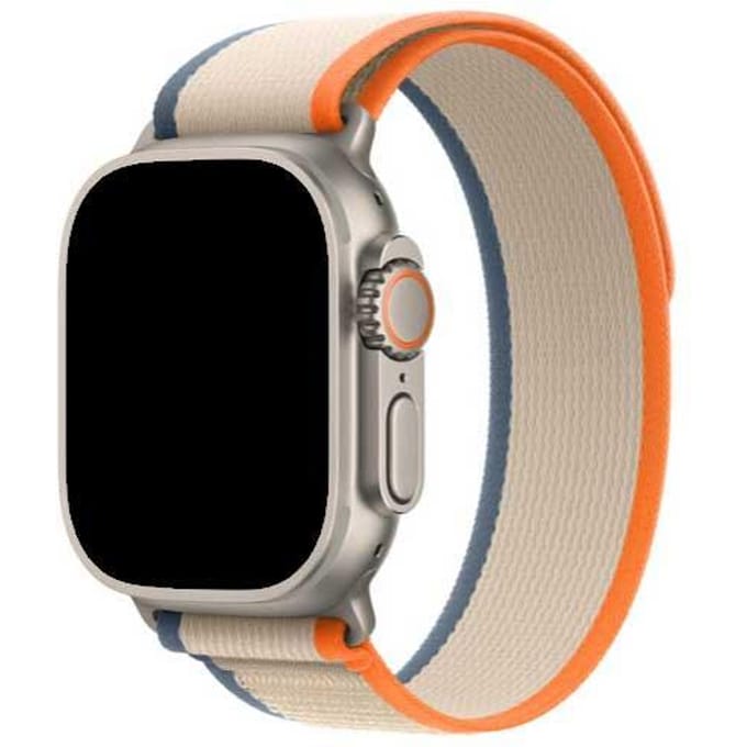 2+1 | Apple Watch Bandje Trail - Nylon - Oranje Beige